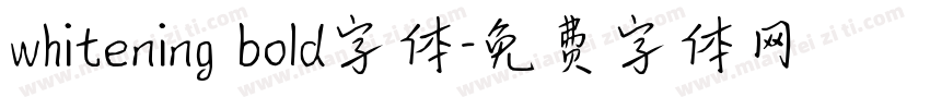 whitening bold字体字体转换